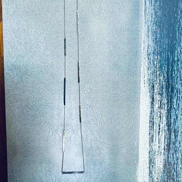 Vintage Silpada "Fine Lines" Necklace.925 Engraved and Hammered Silver N3020 - Picture 4 of 9